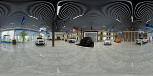 现代商业空间展示设计,汽车展示设计效果图,郑州汽车4S店设计案例